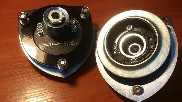Přední horní uložení tlumičů (Pillowball Top Mounts) Silver Project VW Polo 9N / VW Fox 5Z1/5Z3