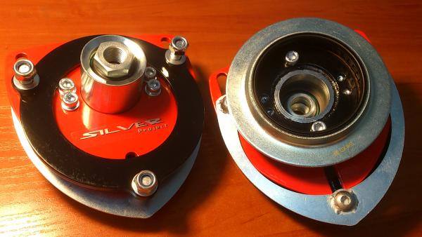 Přední horní uložení tlumičů (Pillowball Top Mounts) Silver Project VW Polo 9N / VW Fox 5Z1/5Z3