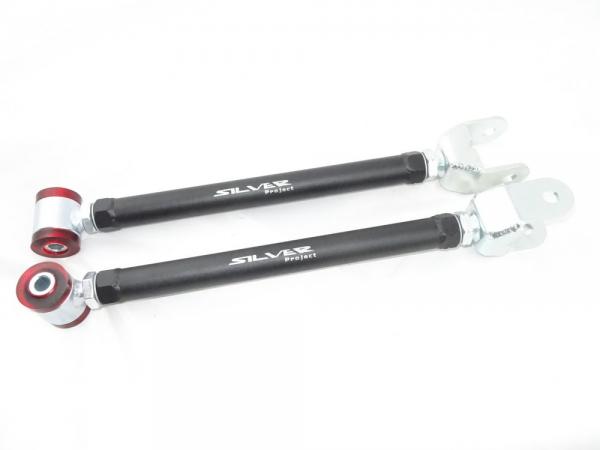 Rear Toe Bucket Delete Arms Silver Project Nissan 350Z Z33 (03-08) / Infiniti G35 VQ35 (03-07)
