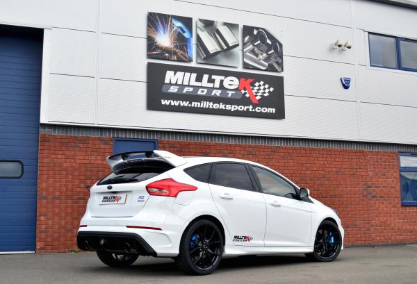 Catback výfuk Milltek Ford Focus Mk3 RS 2.3T EcoBoost 5-dv. Hatchback (16-) - verze bez rezonátoru - koncovky leštěné