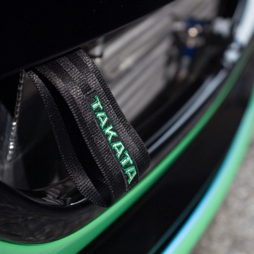 Přední odtahové oko textilní Takata - černé