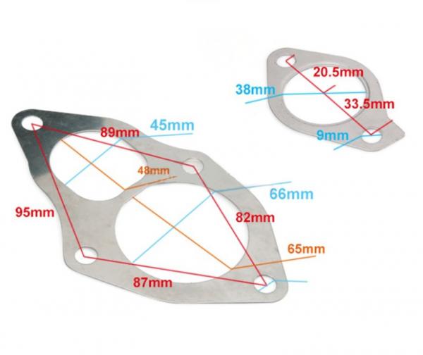 Set těsnění na výfuk a mazání turba pro Mitsubishi Evo / Galant / Eclipse TD04 / TD05