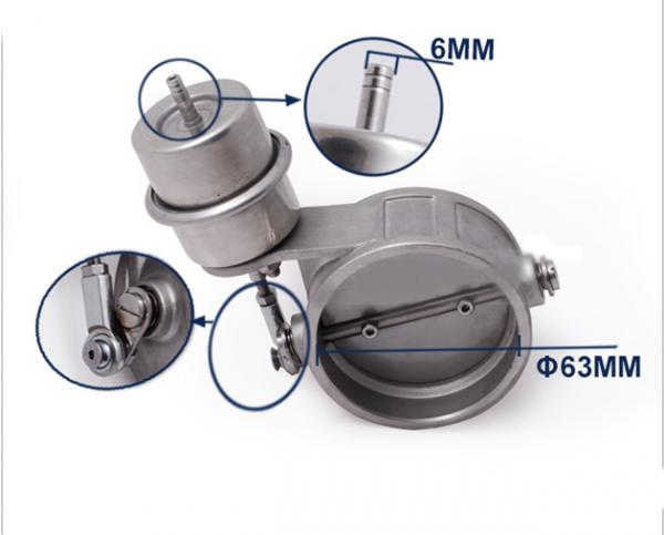 Přetlaková mechanická výfuková klapka 89mm - zavřená - pozitivní tlak (boost) - turbo motor