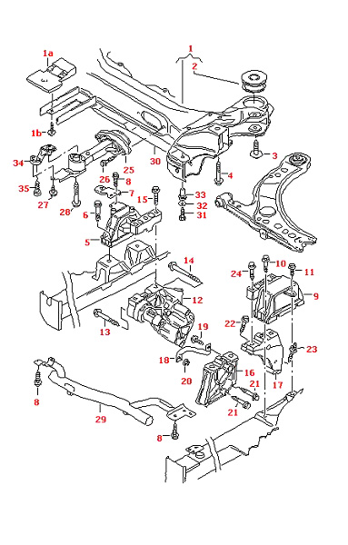 Vložka reakční vzpěry Vibra-Technics Škoda Octavia 1U 1.8T/V6 (96-10) - silniční