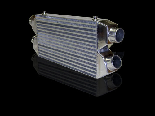 Intercooler FMIC 760 x 280 x 75mm (560 x 280 x 75mm) bi-turbo - výstupy 66mm