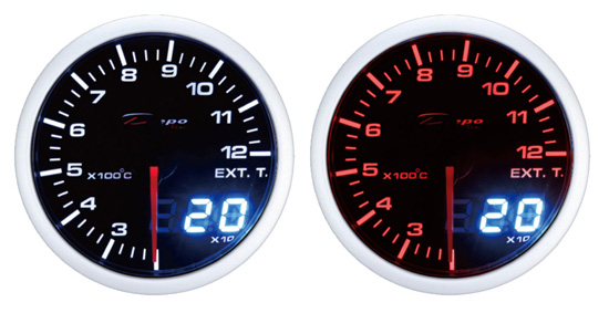 Přídavný budík Depo Racing Dual View - teplota výfukových plynů (EGT)