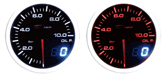 Přídavný budík Depo Racing Dual View - tlak paliva