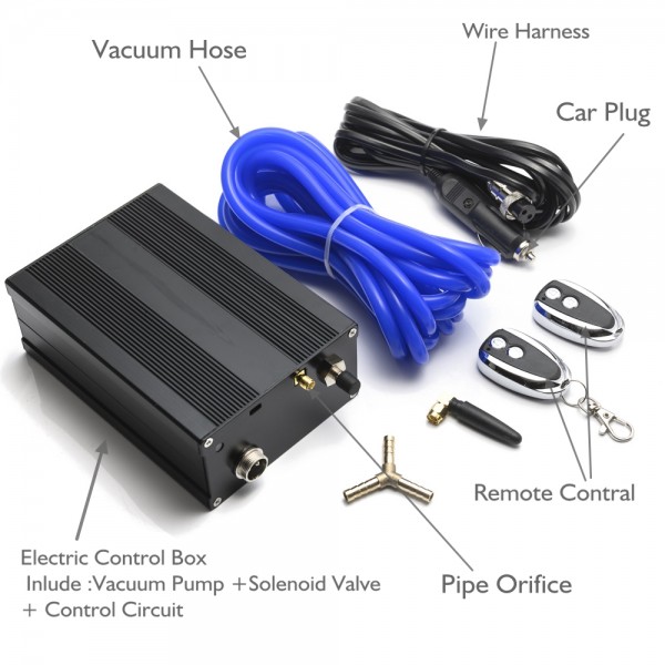 Koncový tlumič výfuku s výfukovou klapkou ProRacing - nerez - 63,5mm