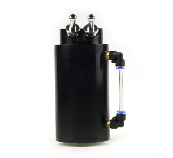 Oil catch tank - 2x vývod černý - objem 0,6l