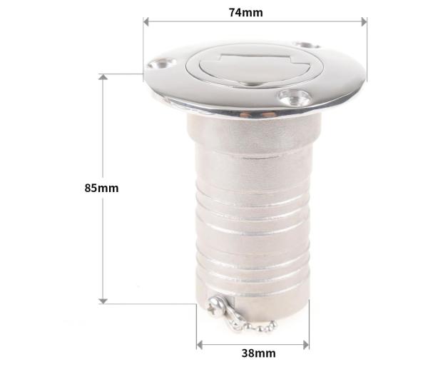 Nerezové víko nádrže ProRacing 74mm