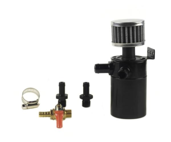 Oil catch tank - 2x vývod + filtr - objem 0,2l