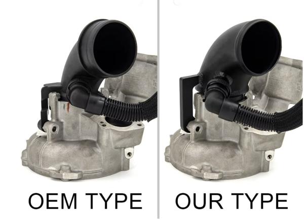 Zvětšený vstup do turbodmychadla (Turbo Inlet muffler Elbow) se sací hadicí a muffler delete - VW, Audi, Seat, Škoda 1.8/2.0 TSi/TFSi motory EA888 Gen 3 (MQB)