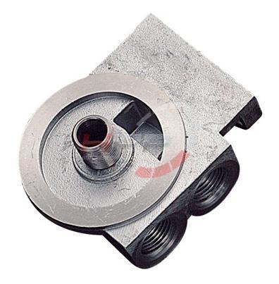 Externí relokační držák olejového filtru Mocal - 2x vývody 1/2"-BSP