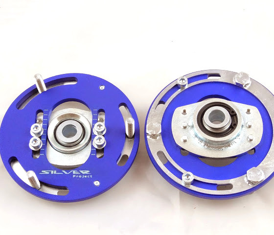 Přední horní uložení tlumičů (Pillowball Top Mounts) Silver Project BMW E81 / E82 / E87 / E88 - 3D verze pro stavitelný podvozek