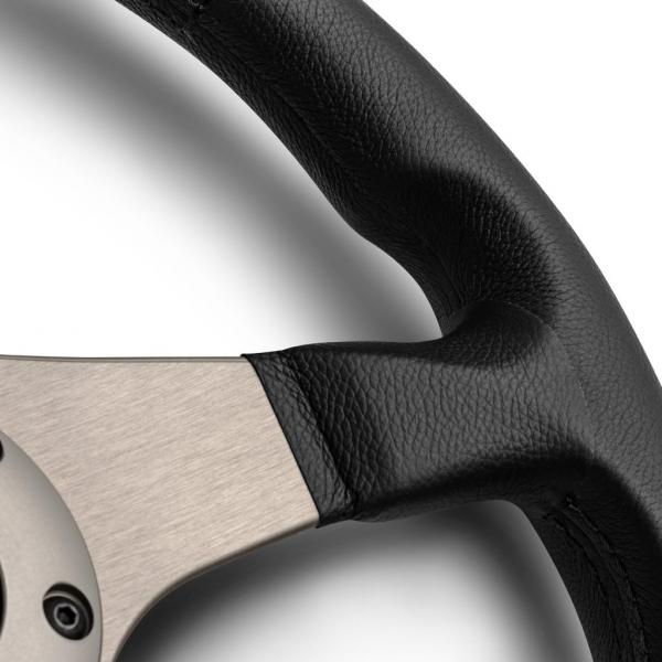 Volant Momo Tuner 320mm - černý/antracit - kůže (homologace)