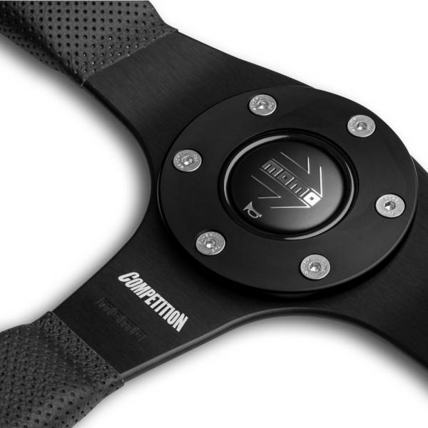 Volant Momo Competition 350mm - černý/černý - kůže (homologace)