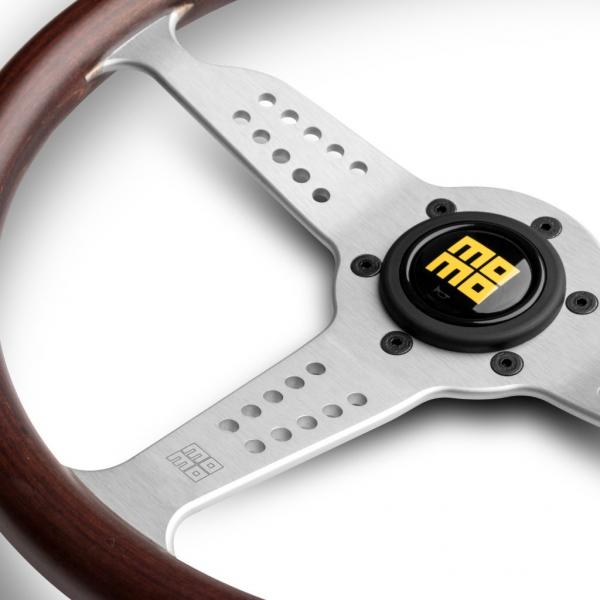 Volant Momo Heritage Line Indy 350mm - stříbrný/dřevěný