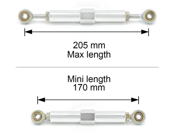 Nastavitelné táhlo s unibalem ProRacing - délka 170mm