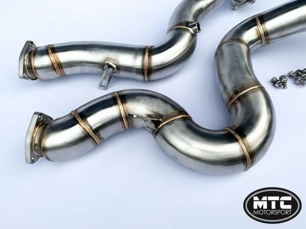 Downpipes s náhradami katalyzátorů MTC Motorsport Audi RS6 C7/C7.5 4G Avant 4.0 TFSI V8 (13-18) - 76mm