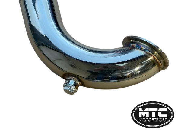 Downpipe s náhradou katalyzátoru MTC Motorsport Fiat 500 / 595 / 695 Abarth 1.4T - turbo Garrett