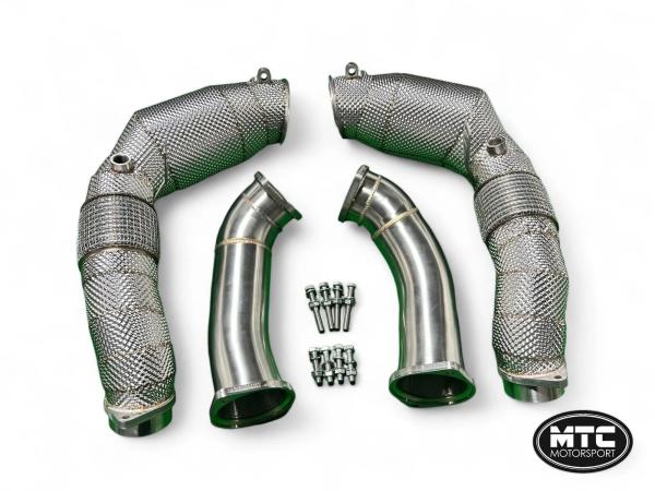 Downpipes se sportovními katalyzátory MTC Motorsport BMW X5M F95 LCI / X6M F96 LCI 4.4 V8 twin-turbo S63 (21-)
