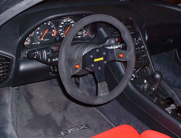 Volant Momo Modell 80 350mm - černý/černý - semiš