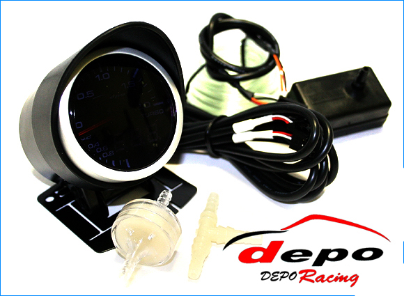 Přídavný budík Depo Racing Dual View - tlak turba elektronický