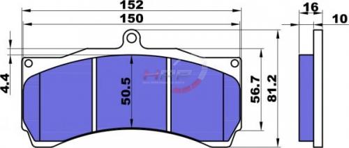 Přední brzdové destičky D2 Racing 330/356mm - street (denní ježdění)