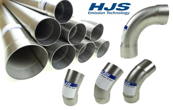 Nerezové výfukové koleno 90° HJS - průměr 48mm
