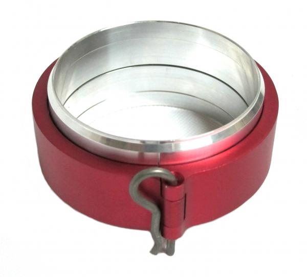 Rychloupínací spona ProRacing s přírubami 76mm (3") - červená - typ 1