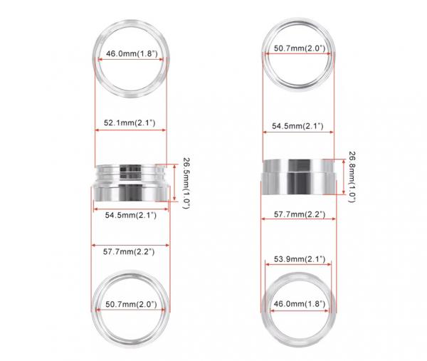 Rychloupínací HD spona ProRacing s přírubami 51mm (2") - černá - typ 1
