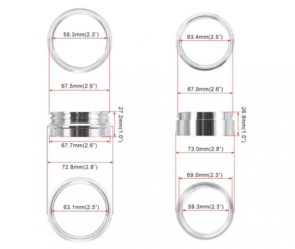 Rychloupínací HD spona ProRacing s přírubami 63,5mm (2.5") - černá - typ 1