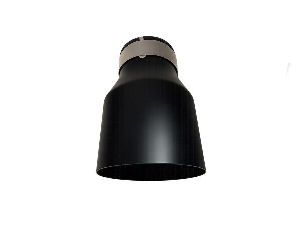 Koncovka výfuku kulatá zkosená - průměr 102mm - černá