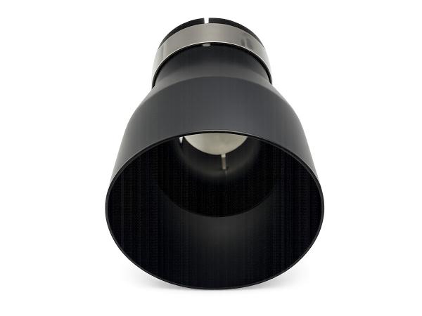 Koncovka výfuku kulatá zkosená - průměr 102mm - černá