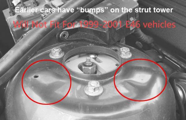 Výztuhy předních pružin pro BMW 3-Series E46 320-330i/Ci/Xi / M3 (02-06) / Z4 E85 / E86 (03-08)