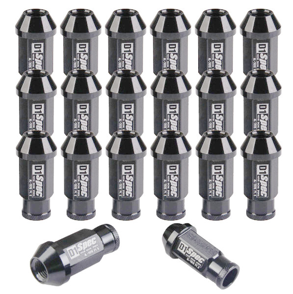 Kolové matice (štefty) D1 Spec závit M12 x 1.25 - šedé