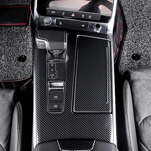 Kryt středové konzole Audi A6 / A7 / RS6 / RS7 C8 (20-) - lesklý karbon 4K1863 969C + 4K1864365C