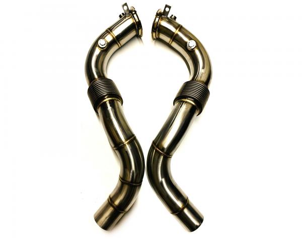 Downpipes s náhradami katalyzátorů BR Motorsport BMW X6M F86 4.4 V8 S63R 575PS xdrive (15-18)