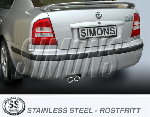 Catback výfuk Simons Škoda Octavia I RS 1.8T sedan/kombi (02-04) - homologace