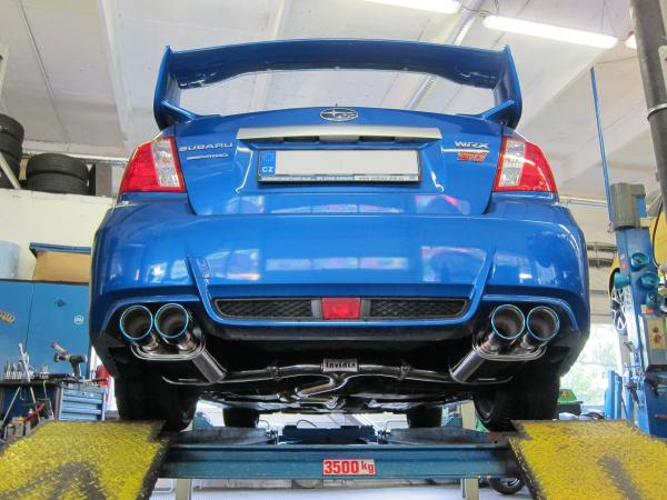 Catback výfuk Invidia typ Q300 pro Subaru Impreza VA WRX/STi (14-16) - homologace (titan look koncovky)