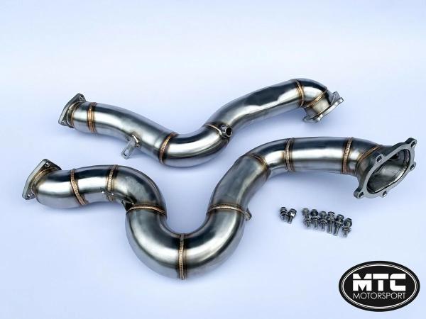 Downpipes s náhradami katalyzátorů MTC Motorsport Audi S6 / S7 C7 4G / S8 D4 4.0 TFSI V8 (12-19) - 76mm