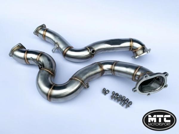 Downpipes s náhradami katalyzátorů MTC Motorsport Audi S6 / S7 C7 4G / S8 D4 4.0 TFSI V8 (12-19) - 76mm