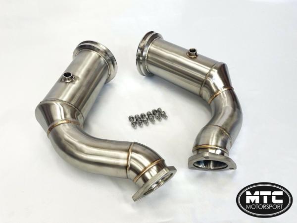Downpipes s náhradami katalyzátorů MTC Motorsport Porsche Cayenne 4.0 TFSI bi-turbo EA825 (17-)