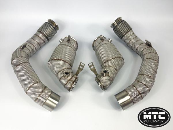 Downpipes se sportovními katalyzátory MTC Motorsport BMW 5-Series F90 M5 S63M (17-20)