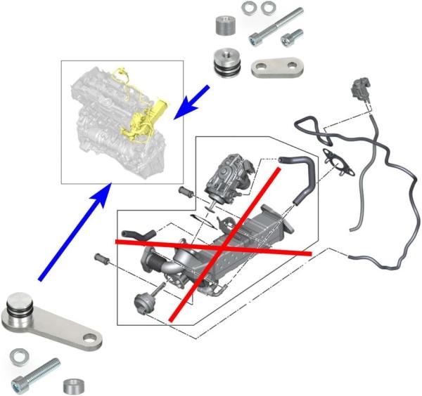 Kit na zaslepení EGR ventilu ProRacing BMW 2-series F22 / F23 218d/220d/225d B47