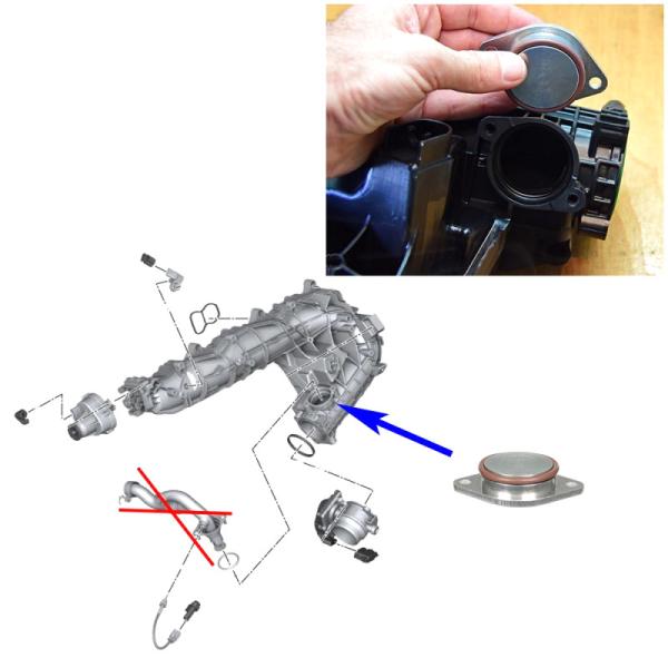 Kit na zaslepení EGR ventilu ProRacing BMW 5-Series F10 / F11 525d/530d/535d N57