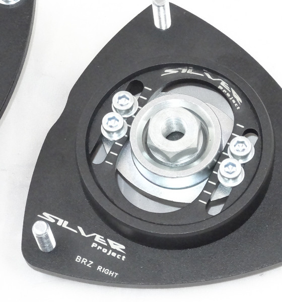 Přední horní uložení tlumičů (Pillowball Top Mounts) Silver Project Toyota GT86 - verze pro sériový podvozek