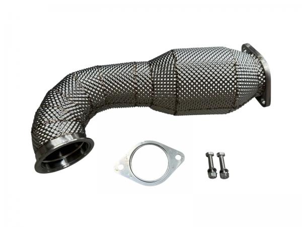 Downpipe se sportovním katalyzátorem MTC Motorsport Fiat 500 / 595 / 695 Abarth 1.4T - turbo Garrett