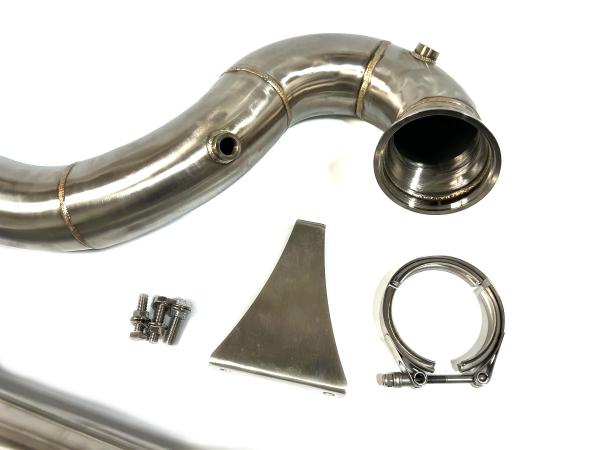 Downpipe s náhradou katalyzátoru a středový díl MTC Motorsport Audi RS3 8V / TT RS 8S 2.5 TFSI (17-)