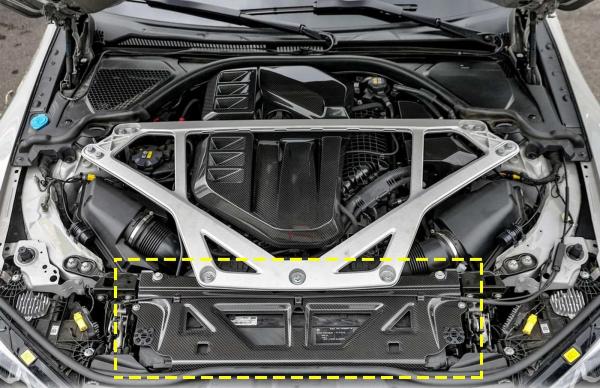 Karbonový kryt chladící stěny Pro Sport BMW G87 M2 G80 / G81 M3 / G82 / G83 M4 S58 (20-)